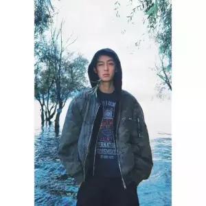 빈티지 페이크 투피스 남성 패딩 점퍼 카무플라주 코트 봄가을 오버핏 파일럿 재킷 야구 KS3