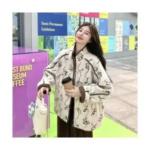 엘럽 여자 모직 코트 베이지 자수 프렌치 원템1