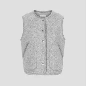 [백화점 정품] 빈폴 레이디스 울 혼방 텍스쳐 소재 니트 베스트 그레이 BF6136C013