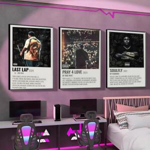 호환 랩퍼 가수 R-Rod 웨이브 포스터 다용도 HD 방수 벽 예술 공간자체 접착식 장식 이상적인 선물