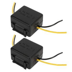 Luatoxry 2Pcs 자동차 스테레오 노이즈 필터, 12V 파워 3.93인치 앰프 수신기용 ABS 라디오 이퀄라이저, 앰프, 스피커
