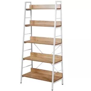 5단 책장 거실책장 사무실책장 무늬목 선반 장식장 Jdl4+9UUD