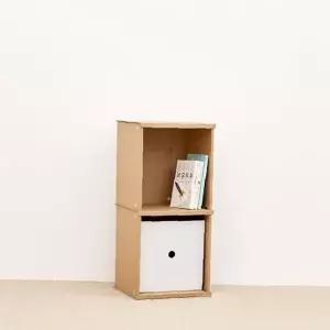 조립형 2단 수납 선반 종이 소재 책 정리 가구 가로34 세로 공간 활용 거실