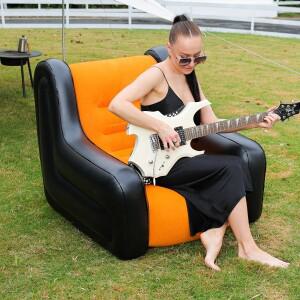 호환 1PC 풍선 소파  캠핑용 야외 에어 더블 사이즈 라운저  매트리스  휴대용 레저 의자