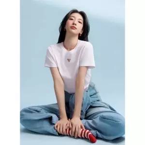 매장정품 GUESS 게스 남여공용 라운드넥 미니 삼각로고 반팔티셔츠 MQ2K6451 1269909