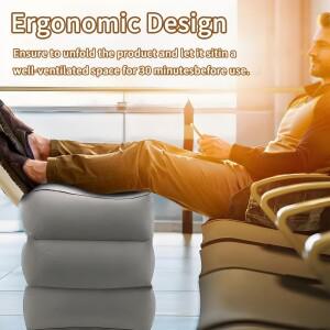 호환 항공 여행풍선 잠자는 발 받침 베개  자동차 사무실을 PVC 조절식 3층 비행 발판 쿠션