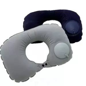 공기주입식 U자형 목 받침 쿠션 여행 기내 휴대용 캠핑 차량 수면 베개 목쿠션