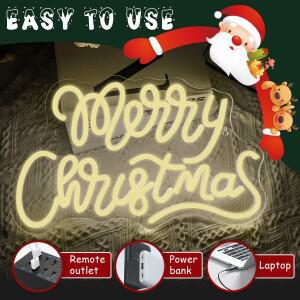 호환 메리 크리스마스 네온 LED 사인  산타 모자 방 장식  홈 파티 바 침실 클럽용  USB 전원 램프  벽 문