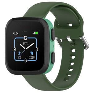 가민 바운스 밴드 실리콘 스트랩과 호환되는 시계 스마트워치용 스포츠 손목 밴드(다크 그린)