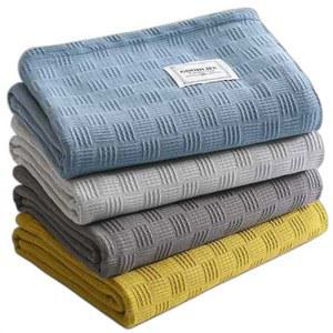 시원한 수건 느낌 블루 에어컨 150x200cm 순면 쿨담요 냉감 담요 100x150cm