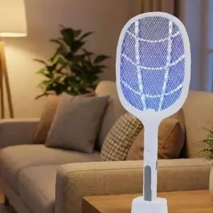 그물망 해충 제거 도구 거치대 포함 실내 사용 LED 조명 탑재 USB 충전 타입