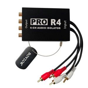 보브조 프로 4채널 RCA 노이즈 필터 험 엘리미네이터 그라운드 루프 솔레이터 - X4 4Ch 교체, 자동차 스테레오 홈 시어터 하이파이 시스템용 OEM 오디오 캔슬러 교체