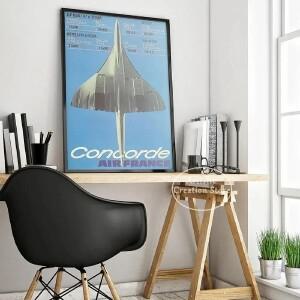 호환 레트로 콩코드 초음속 항공 포스터 아트 캔버스 회화 인쇄 거실 침실 벽 장식 여행 선물 fo
