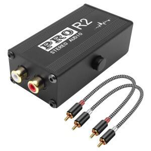 차량용 오디오 접지 루프 솔레이터 2채널 험 엘리미네이터 PRO AV 하이파이 스테레오 필터, 가정용 시스템용 RCA 케이블 신호 노이즈 제거기 포함 XMSJSIY 필터