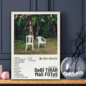 호환 가수 B-Bad B-BunnyS 포스터 스티커 벽 아트 인쇄 방수 홈 리빙 침실 바 미적 장식