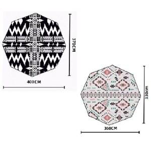 두꺼운 팔각형 알루미늄 필름 방수 캠핑 휴대 가볍고 바닥 해변 매트 하이킹용 텐트