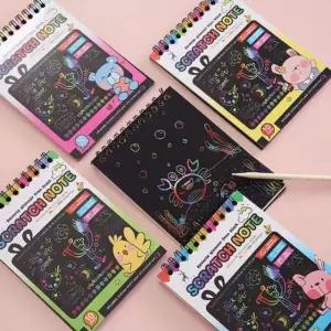 그림판 미술 PK 노트 색칠공부 페이퍼 스크래치 미니 Hol4+3xjw