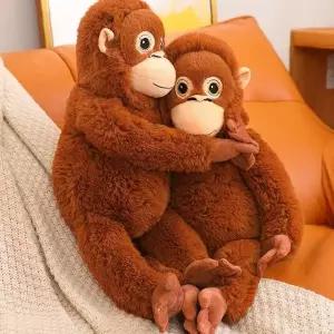 대형 원숭이 애착 인형 76cm 포근한 갈색 동물 캐릭터 아동 선물용 쿠션