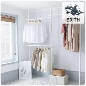 이동식행거 스마트 드레스룸 정리 행거 수납용 3단 의류