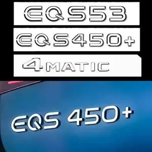 메르세데스 벤츠 호환 EQS53 EQS450  AMG 4MATIC 용 알파벳 스티커 자동차 로고 테일게이트 테일 라벨 스티
