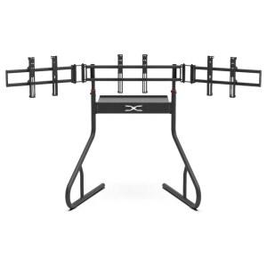 익스트림 심 레이싱 트리플 스크린 TV 스탠드 애드온 업그레이드, 백 트레이 포함 - 시중의 거의 모든 장비에 적합 최대 3 x 37