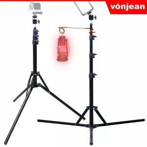 본젠 LT-169 조명 스탠드 + VD-132 미니 볼헤드 + KL-027 랜턴걸이 SET (캠핑 여행 라이트 카메라 등)