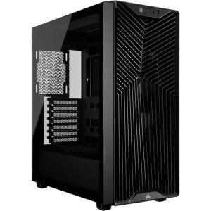 CORSAIR 3200D RS 미드타워 PC 케이스 u2013 3X RS120 PWM 팬 포함, GPU 태그 방지 암, ASUS BTF, MSI 프로젝트 제로, 기가바이트 스텔스 블랙
