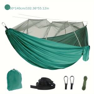 호환 초경량 휴대용 캠핑 해먹 모기장 포함 210T 나일론 하이킹 여행 숲 피크닉 야외 휴식에 간편하게 가능