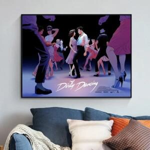 호환 80s 클래식 영화  춤 빈티지 포스터 캔버스 회화 인쇄 벽 아트 그림 홈 룸 바 장식 선물