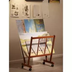 그림 보관대 이동식 대형 화판 아메리칸 건조대 원목 월넛 이젤