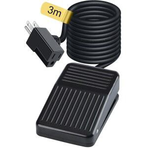 [미국배송] 10피트/3M 순간 풋 스위치 페달 정상적으로 꺼짐 UL에 등재된 연장 코드와 3-프롱 피기백 플러그 전동 공구 램프 데드맨 전기 액세서리 가변 속도 15A 250VAC에서 길게 누릅니다