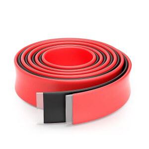 ELECFUN 1인치 8피트 방수 열수축 튜브 롤, 3:1 대형 해양 등급 안감 튜브, 습기 부식 공기 누출 방지 이중 벽 배선 랩 씰, 4피트 블랙 및 레드