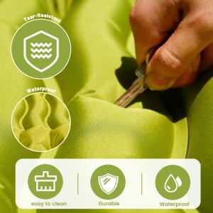 호환 초경량 캠핑 수면 패드  내장형 베개  풋 펌프  휴대용 에어매트  백패킹  하이킹  여행용