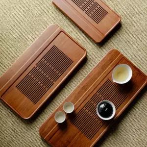 퇴수기 다도판 차판 받침대 원목 소형 사각 다기 차트레이 트레이