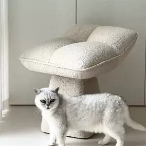 디자이너 메이크업 스툴 슈니엘 / 의자 스툴화장대 원형 원단 화장대 수납