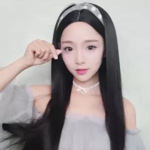 긴머리 자연스러운 연출 통가발 생머리 스타일 iOu2+6DqM