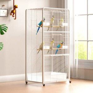 대형새장 앵무새 케 세트 80 새장 알데바란 놀이터 날림장 화이트