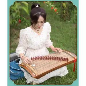중국 21줄 고쟁 휴대용 소형 연주 악기 초보자 입문용 가야금