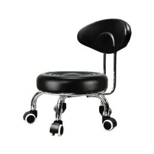 등받이 흰살 베이스 지지 의자 보통 왜소형 작업용 이동식 흰색 등받이블랙 로우 21CM 병원