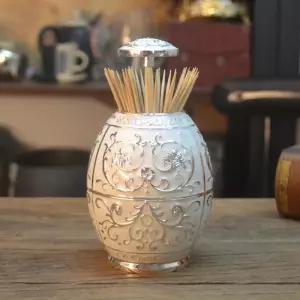 고급 이쑤시개 보관함 케이스 원목 트레이 치실 식당 통