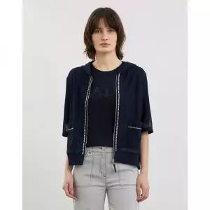 올리비아로렌 메쉬 후드 가디건____VOBAL4M4431