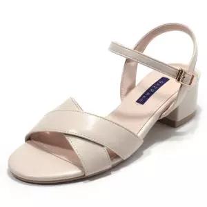 세라 와이드 크로스 앵클 스트랩 미들힐 샌들 K56S402