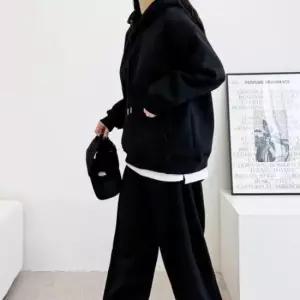 여성 겨울 기모 후드티 사이드 스냅