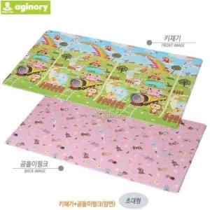 놀이방매트 키재기 곰돌이핑크 (양면) (초대형)