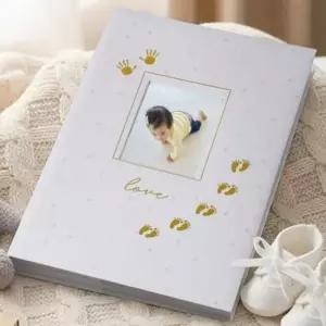 [문구] 아기 앨범 초음파 포토북 접착식 사진 성장 하드 대