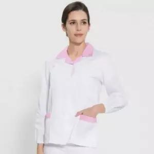 [의류] 핑크체크 긴팔 위생셔츠 작업용 상의 청소복 작업복 카라셔츠 단체복 셔츠 핑크색