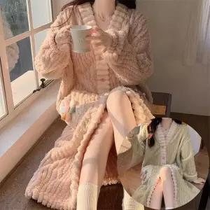 극세사 롱원피스 수면잠옷 겨울 홈웨어 원피스 2컬러 2026