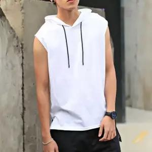 쿨링 썸머 후드 민소매티 레이어드룩 여름 2컬러