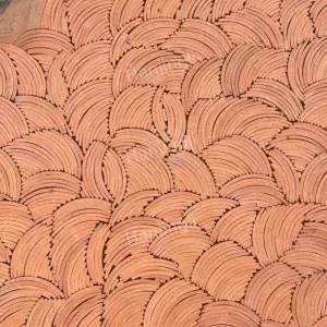 기와 전통 와편 파벽돌 벽돌 돌 빈티지 타일