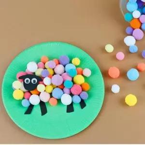 퐁퐁이 솜사탕 (혼합) 환경판꾸미기 아동미술재료 폼폼이